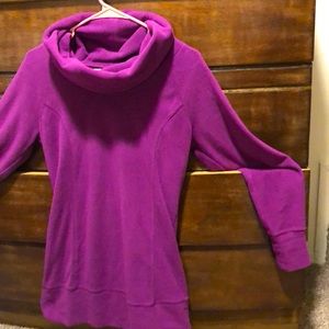 Cowl neck Columbia tunic length plush sweatshirt, M, VGUC